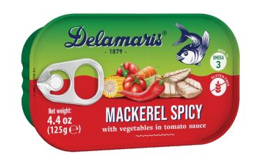 Delamaris Mackerel Spicy, 125 G